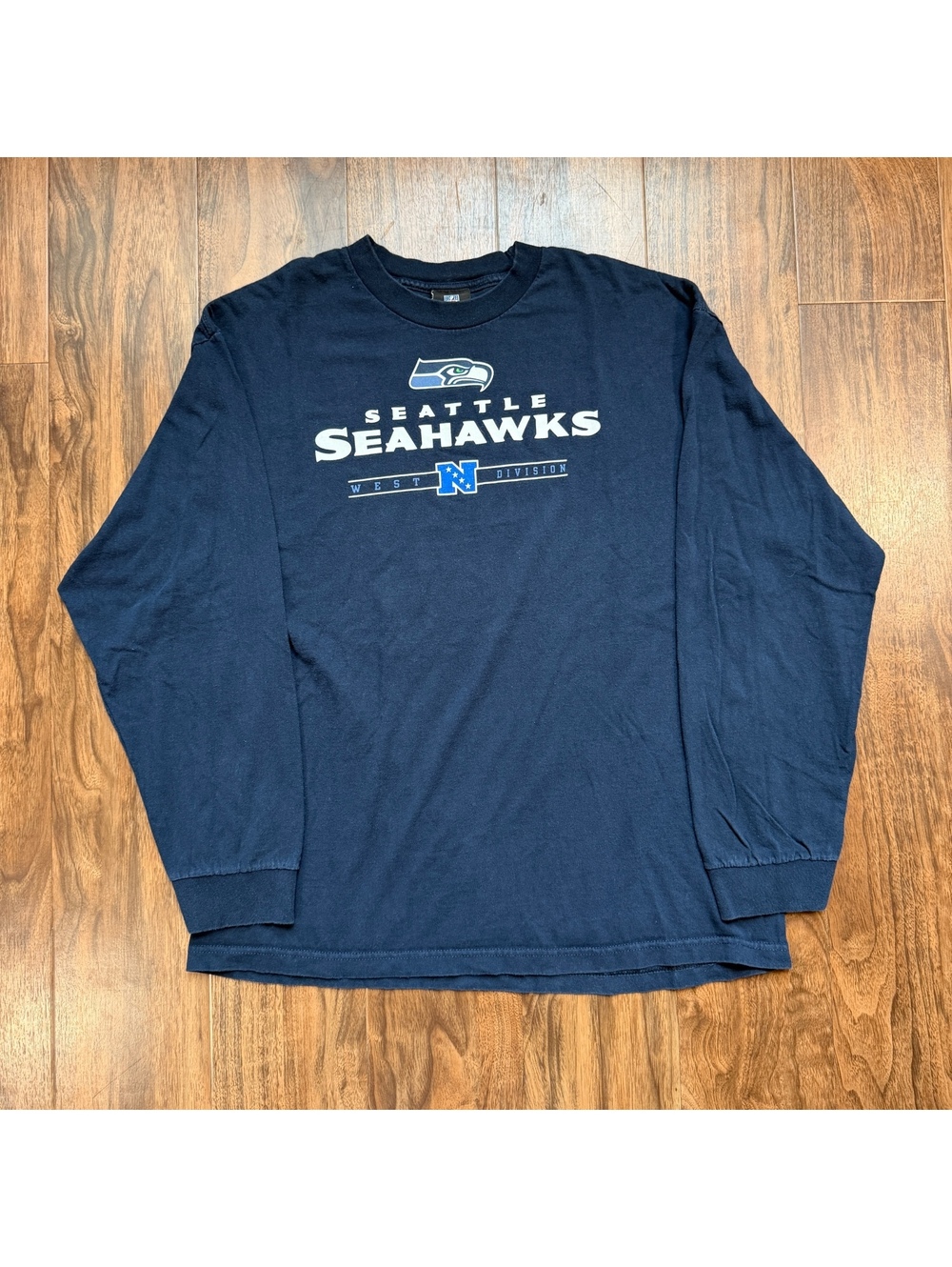 Vintage Seattle Seahawks NFL Long Sleeve Shirt XL Navy